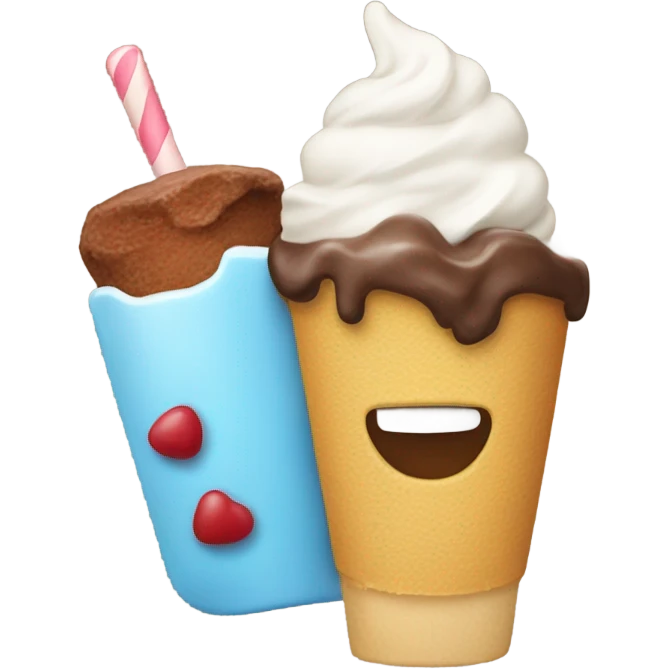 pelirroja agarrando un helado emoji