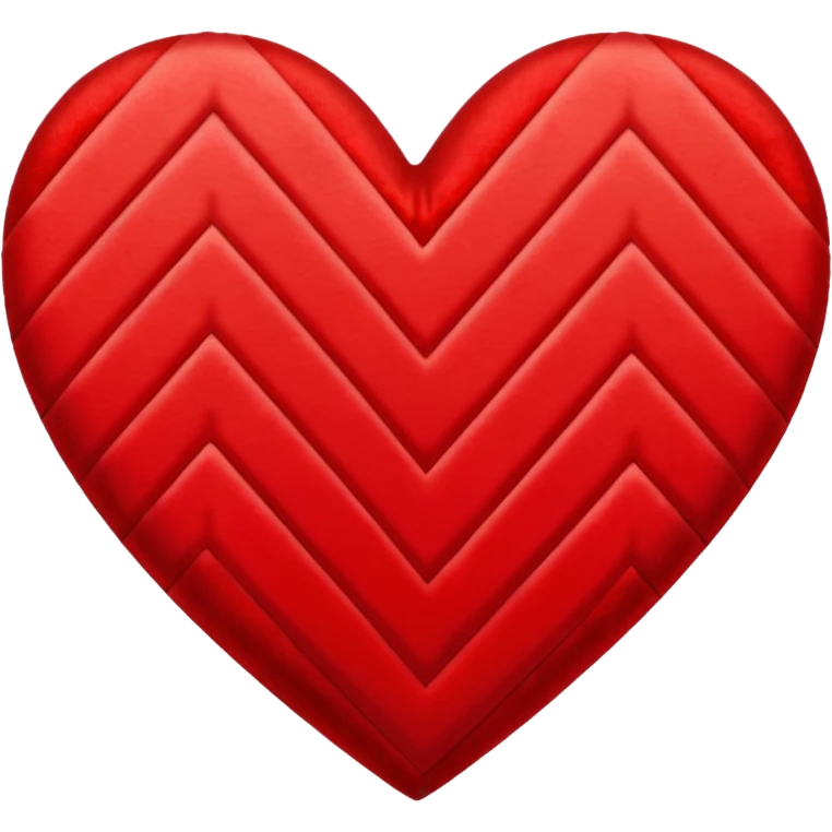 heart with a velvet chevron pattern emoji