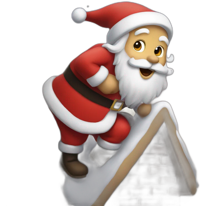 santa coming down the chimney emoji