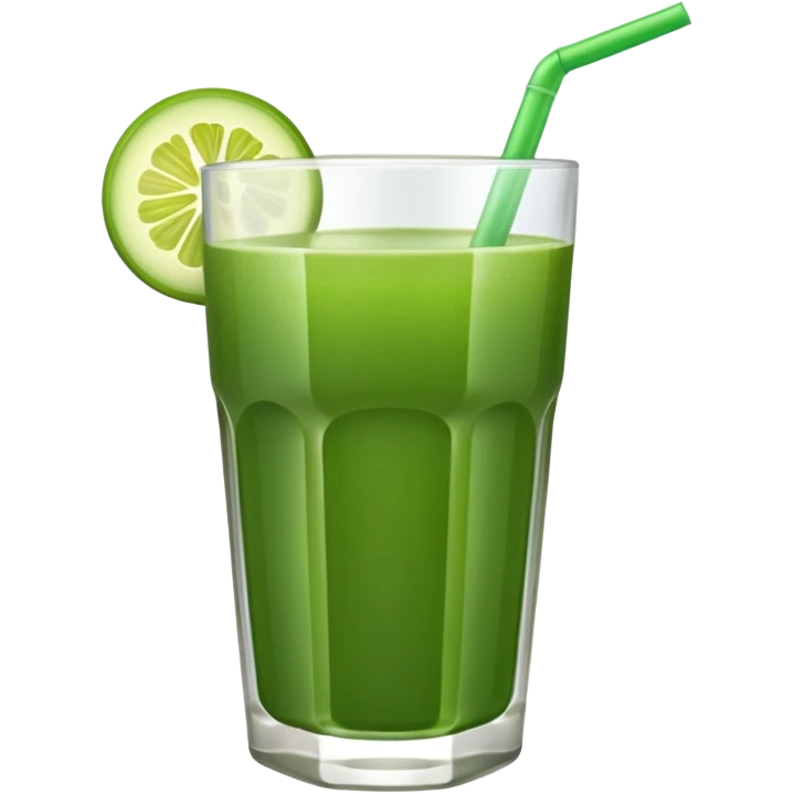 a glass of green juice, simple, clear emoji