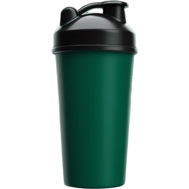 Dark black-green protein shaker cup emoji