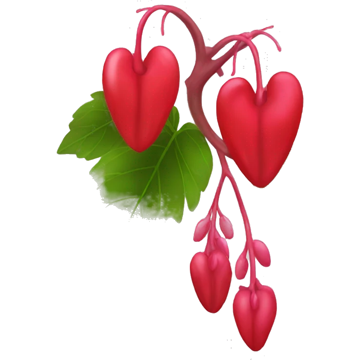 simple red bleeding heart -plant -flower emoji