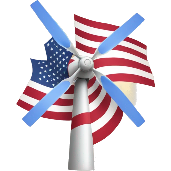 wind generator usa flag emoji