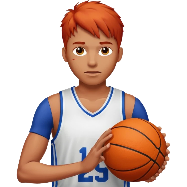 basketball player red haired man emoji