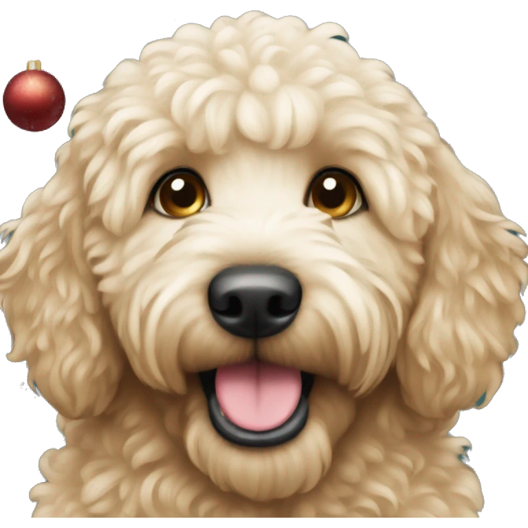 Christmas Golden doodle emoji