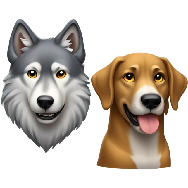 wolf and dog emoji