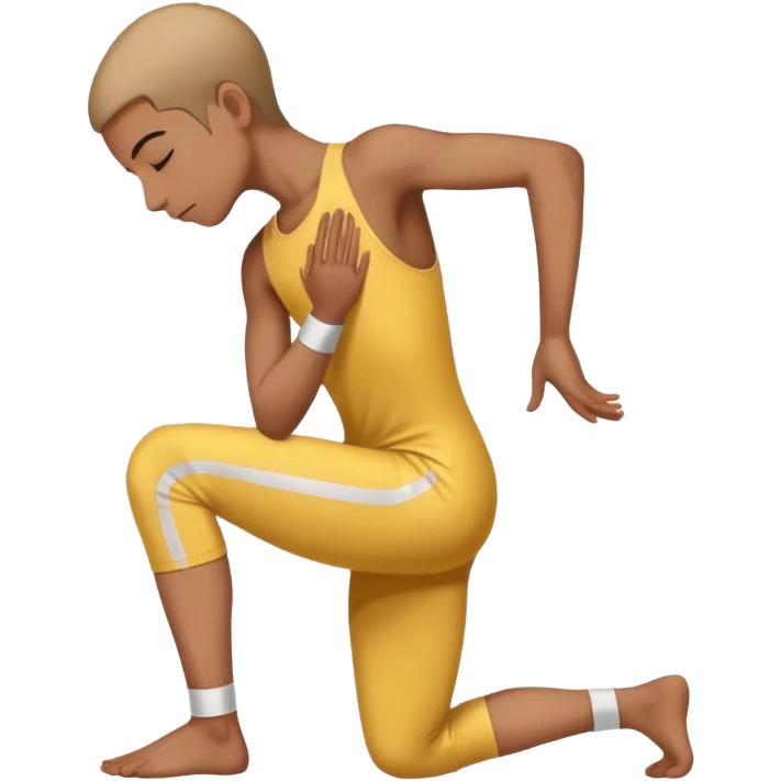 Person bowing at the end of a performance emoji