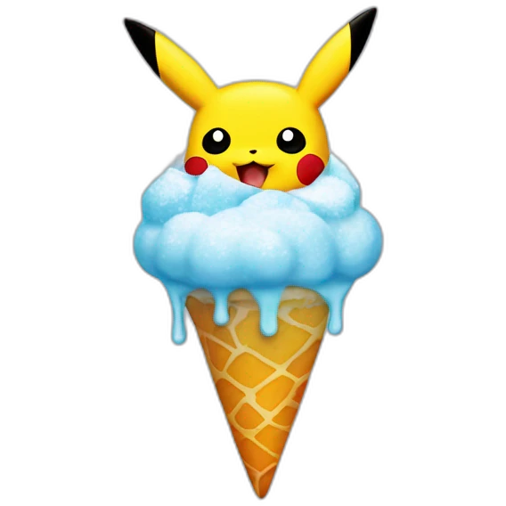 Pikachu glace emoji