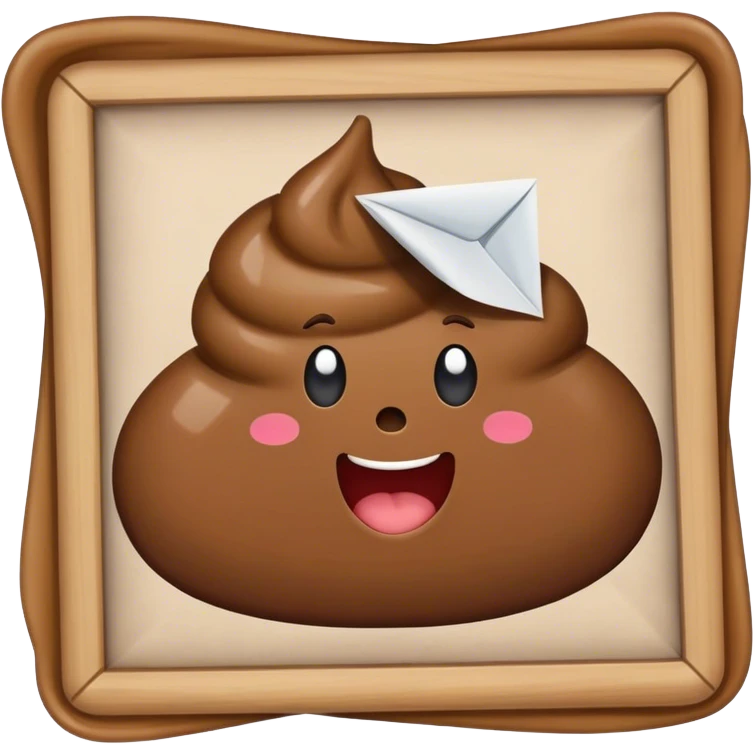 Poop mail emoji