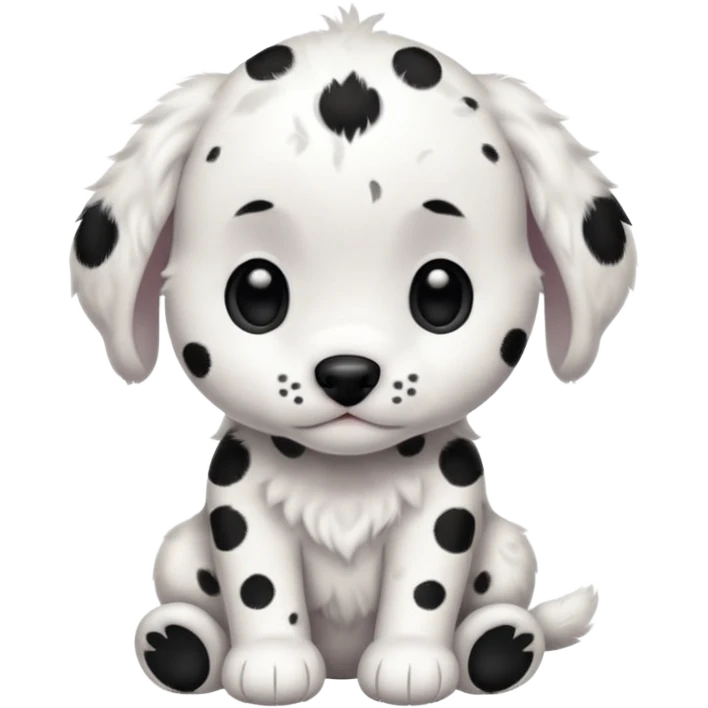 white baby Dalmatian head emoji