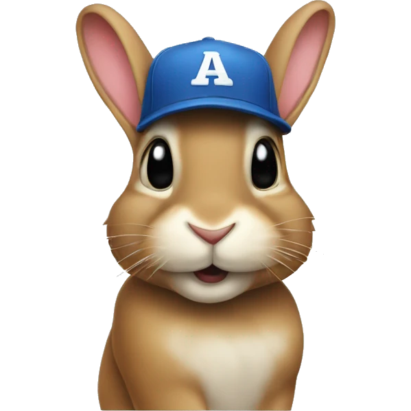 A rabit with a cap  emoji