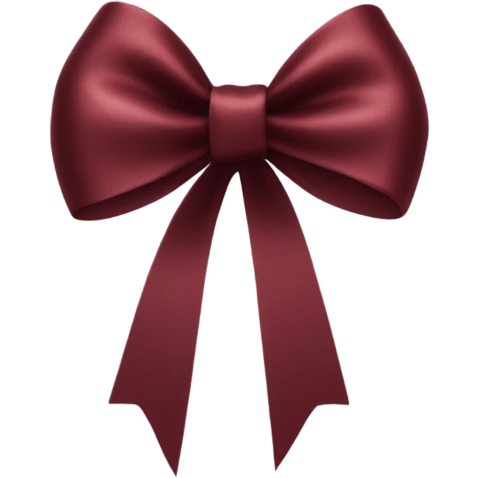 dark red bow emoji