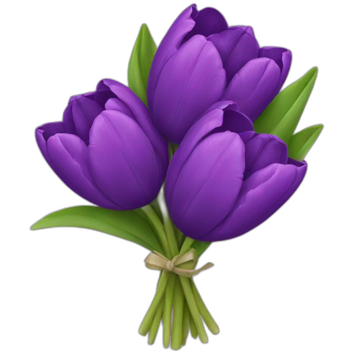 Bouquet of purple tulips emoji