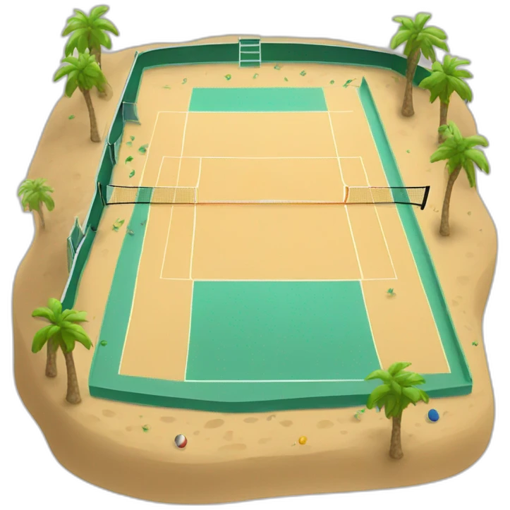 sand tennis court emoji