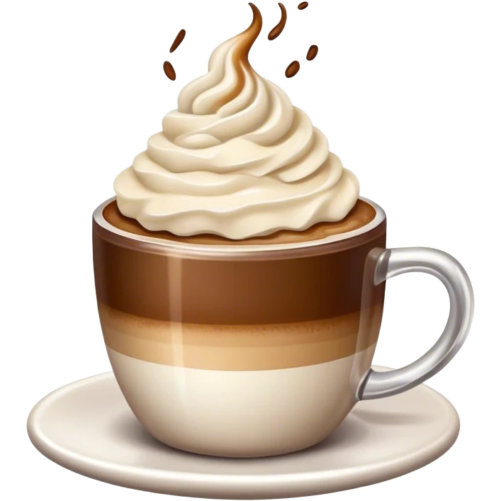 Coffee whith cream on top emoji