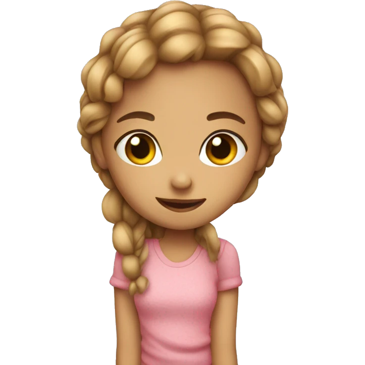Girl with cute emoji