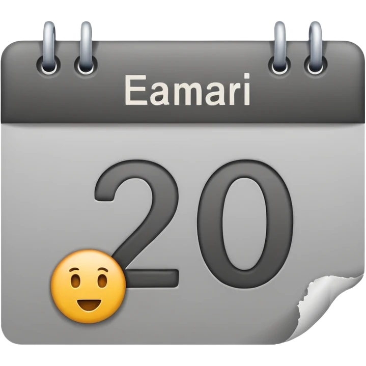 grey date calendar with number 29 emoji