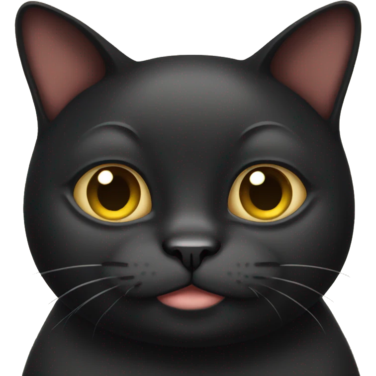 Black fat cat emoji