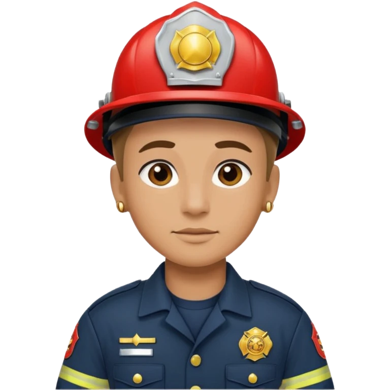 Fireman with big earrings  emoji