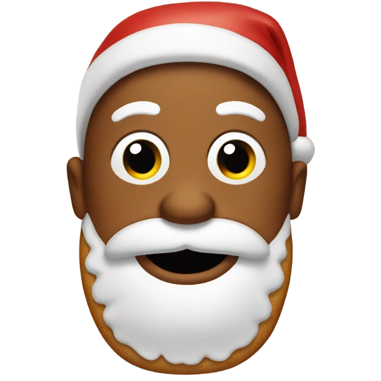 Gingerbread Santa emoji