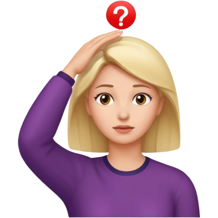decision gesture women hand on  top of the head emoji