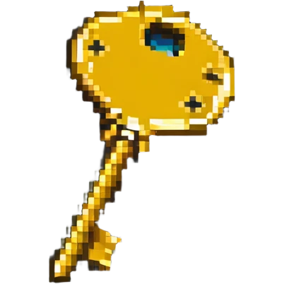 golden key treasure emoji