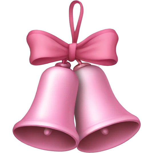 Light pink Christmas bells emoji
