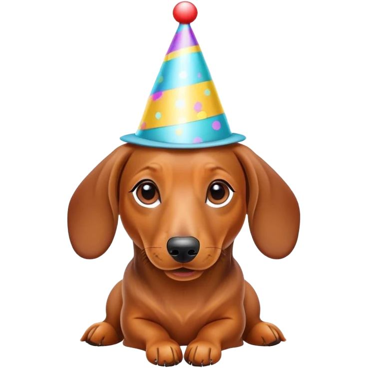 Dachshund birthday emoji