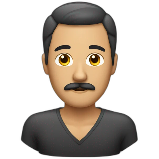 A tanned man with a moustache who just recently had a hair transplant so he has a bandaged head emoji