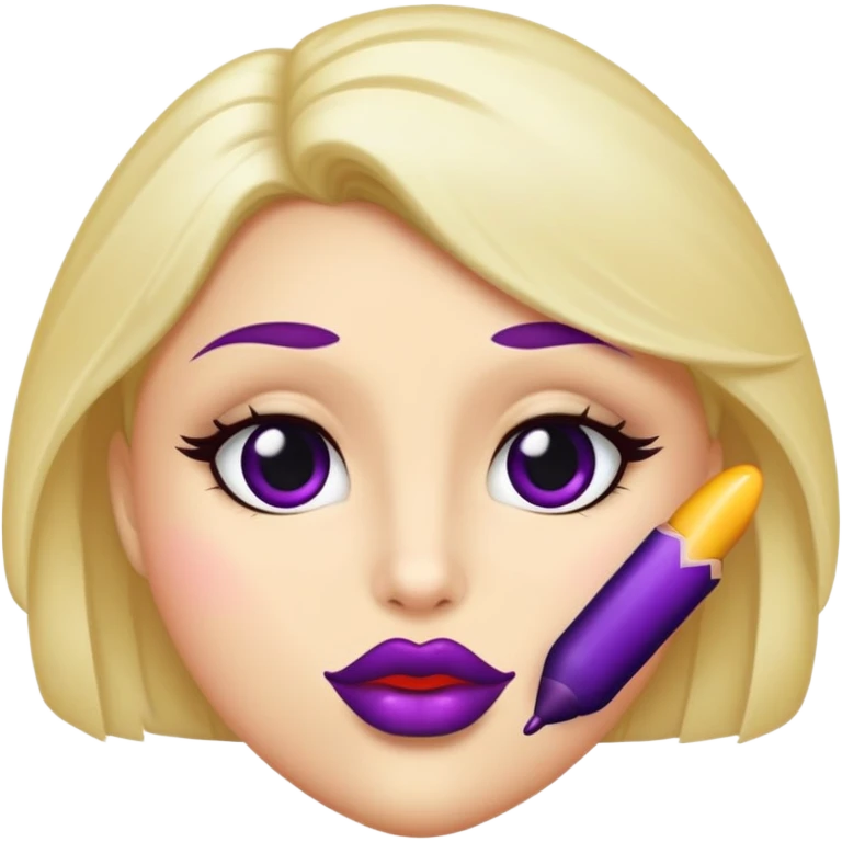 Una berenjena peluda con bezos emoji