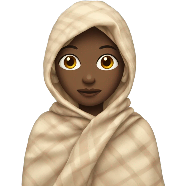 girl wearing a blanket  emoji