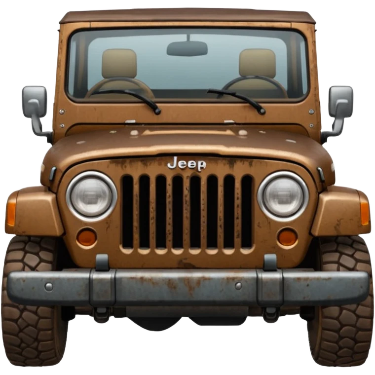 brown jeep front emoji