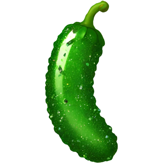 Glitter pickle emoji