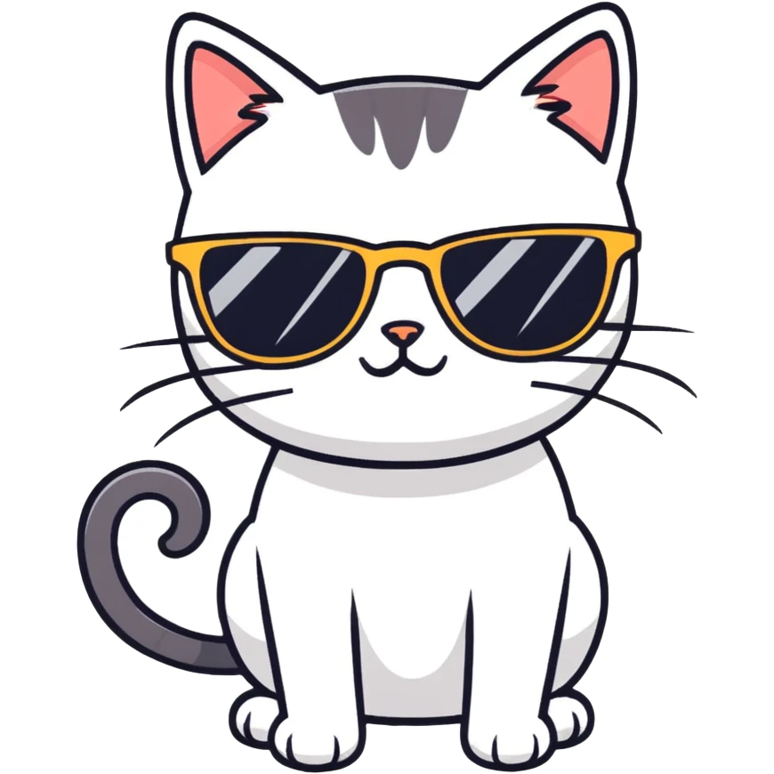 Cat with sunglasses emoji
