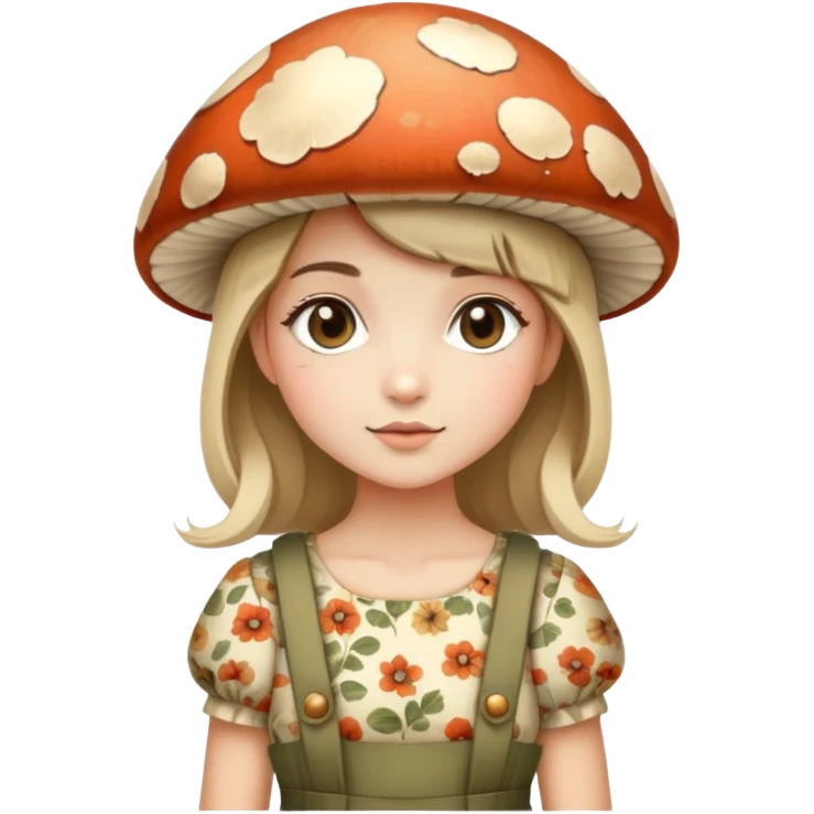 Mushroom girl emoji