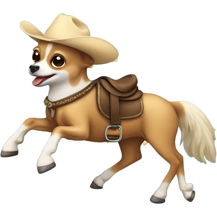 Chihuahua riding a horse emoji