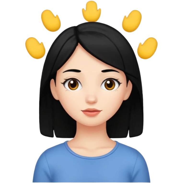 a foot  on a girl's head emoji