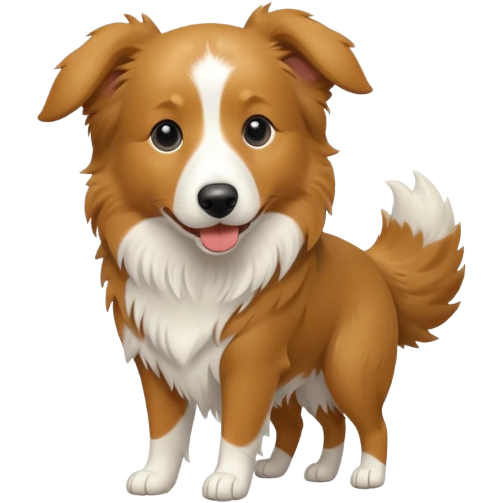 Tan Border Collie tail emoji