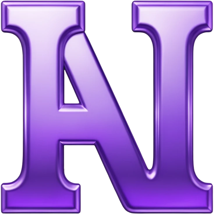 Shiny purple letters that spells "YOU" emoji