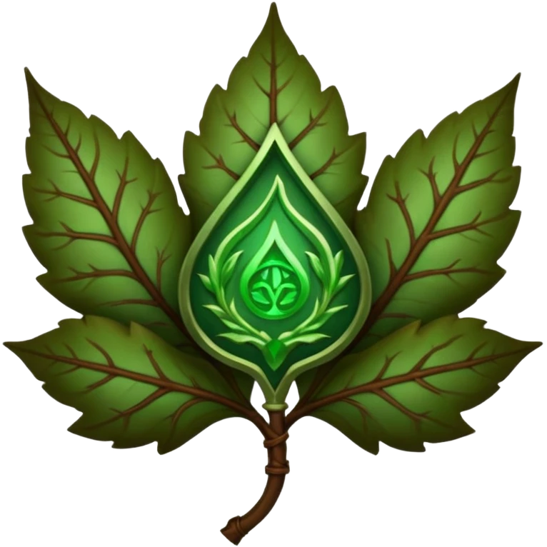 Wiz 101 casting sigil brown and green leaf life school inspired  emoji