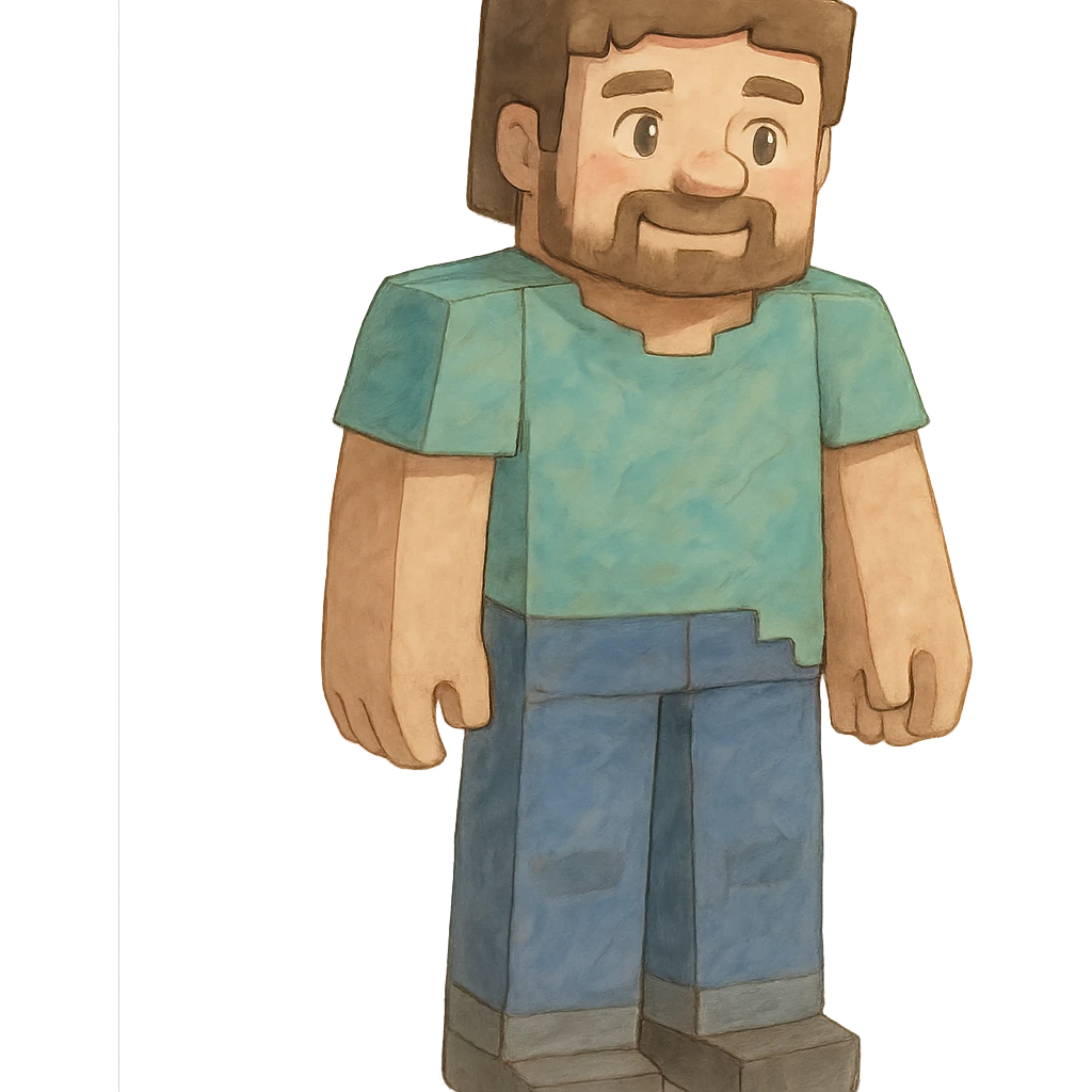 minecraft steve character emoji