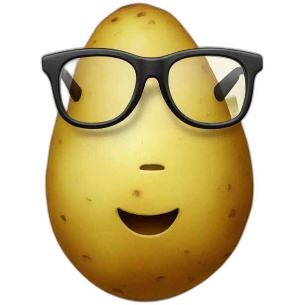 potatoes with glasses emoji
