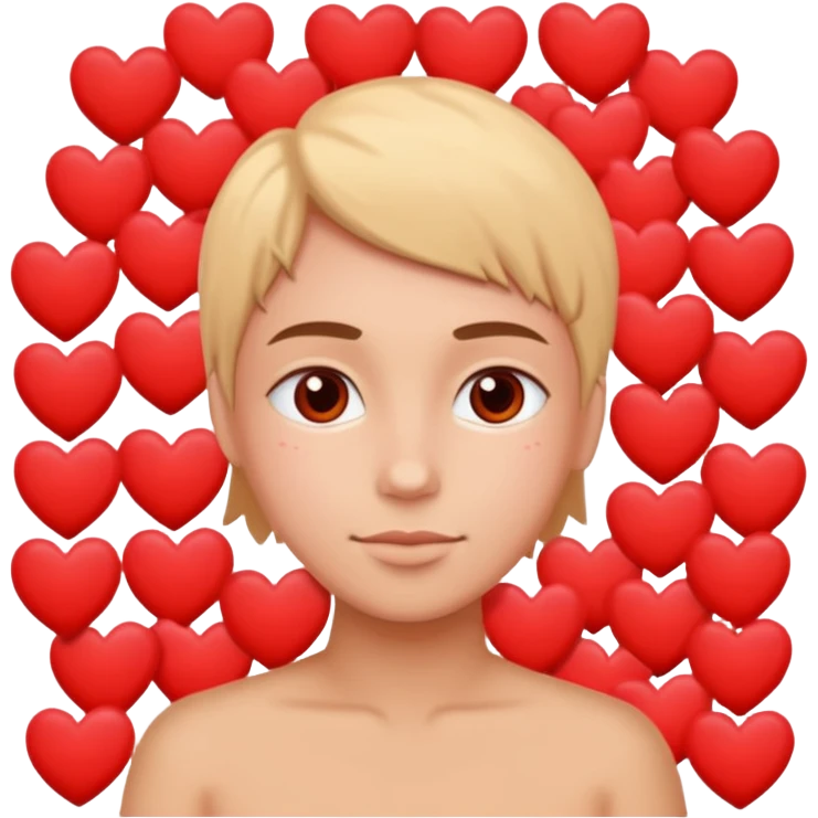 I love you with hearts emoji