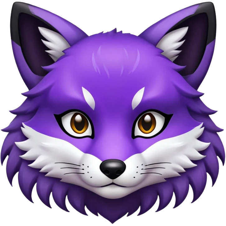Black and purple Kitsune  emoji