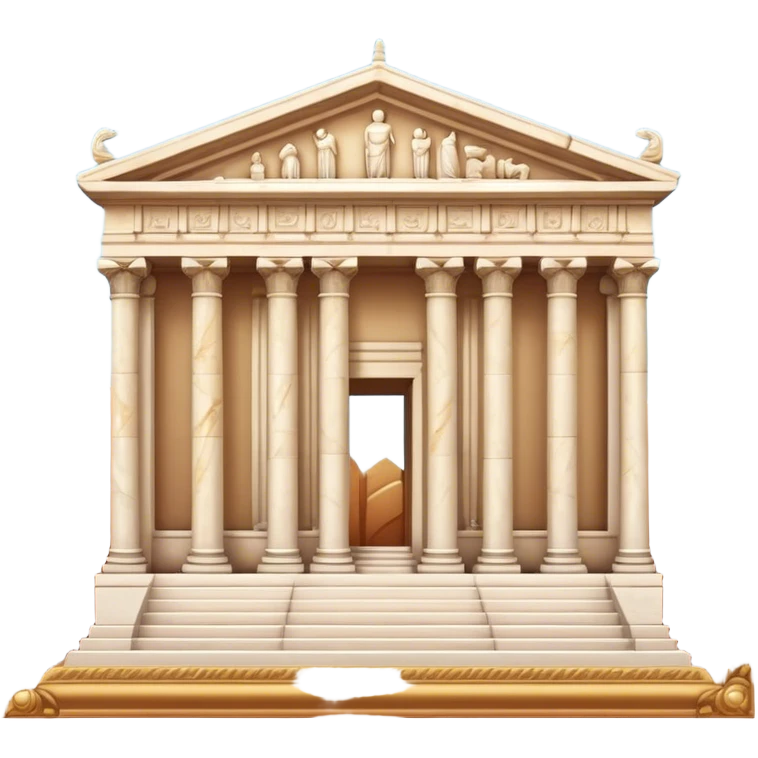The Library of Celsus Landmark Emoji – Depicting its marble facade, carved columns, and statues. emoji