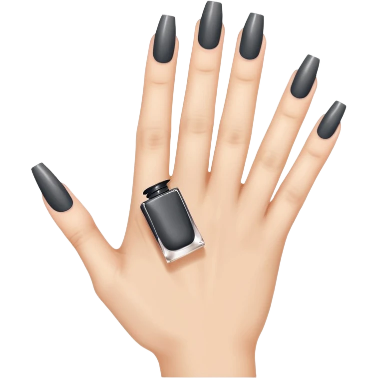 Christian Louboutin dark grey nail polish  emoji