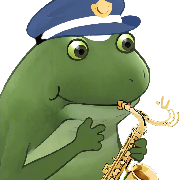 Cat with saxophone emoji