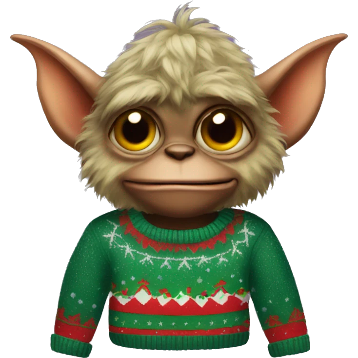 Gremlin in ugly sweater emoji