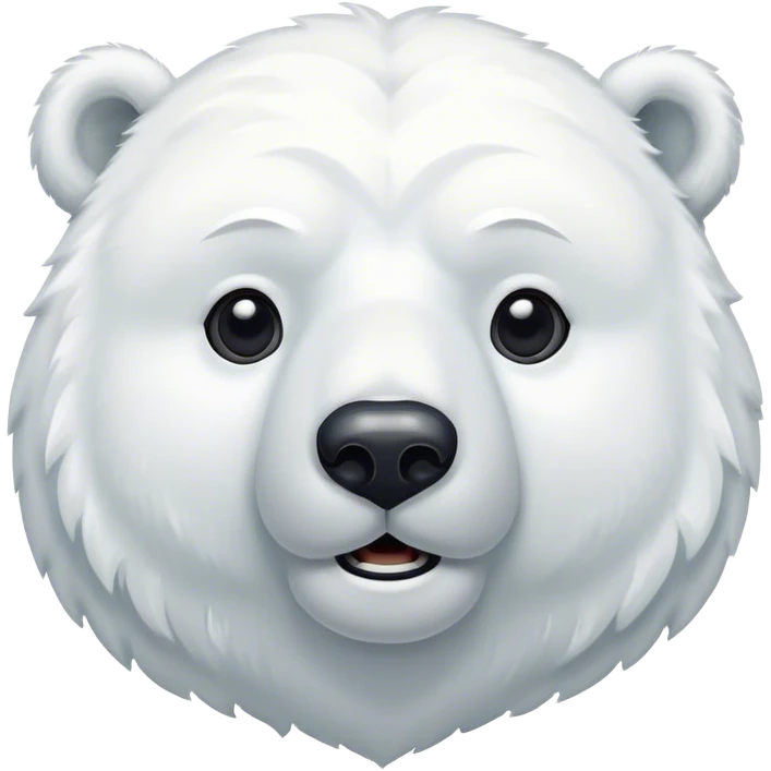 Polarbear with big white moustache emoji