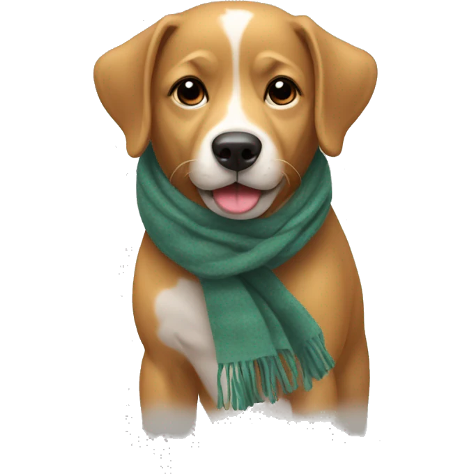 dog with a scarf emoji